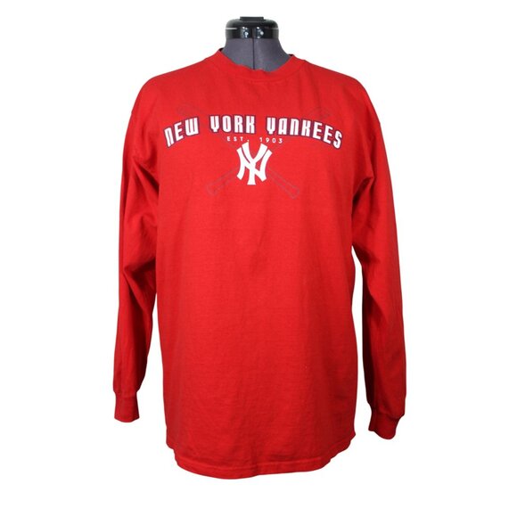 Majestic MLB New‎ York Yankees men's 1952 World Series 50th anniversary shirt L - Picture 1 of 14